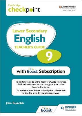 Cambridge Checkpoint Lower Secondary English Teacher's Guide 9 with Boost  Subscription: Third Edition
