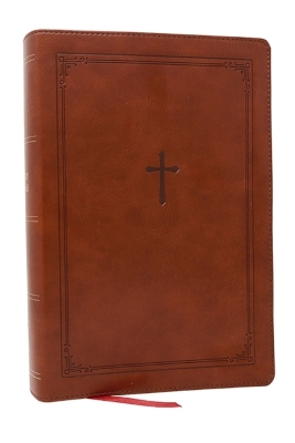 NKJV Giant Print End-of-Verse Reference Bible, Brown Leathersoft, Red  Letter, Comfort Print: Holy Bible
