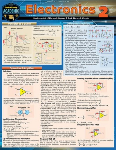 Electronics 2: A Quickstudy Laminated Reference 2nd Second Edition, New Edition, Updated & Revised ed.