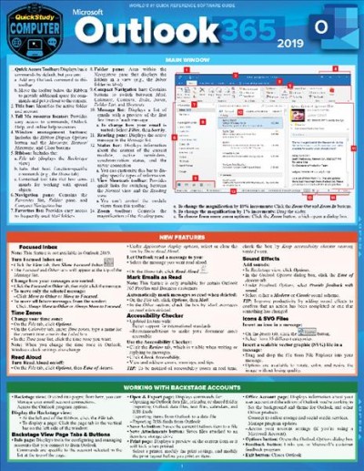 Microsoft Outlook 365 - 2019: a QuickStudy Software Reference Guide