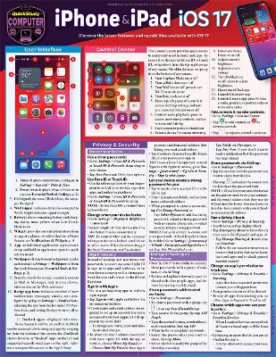 iPhone & iPad iOS 17: a QuickStudy Reference Guide