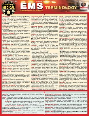 EMS Terminology: A Quickstudy Laminated Reference Guide First Edition, New Edition, Updated & Revised ed.