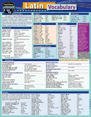 Latin Vocabulary: A Quickstudy Laminated Reference Guide First Edition, New Edition, Updated & Revised ed.