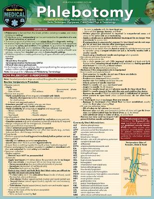Phlebotomy: A Quickstudy Laminated Reference Guide First Edition, New Edition, Updated & Revised ed.