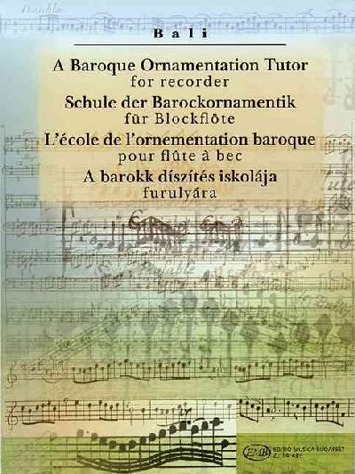 Schule der Barockornamentik für Blockflöte