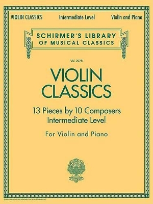 Violin Classics Schirmer's Library of Musical Classics - Volume 2078