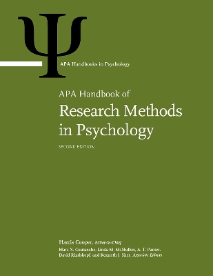 APA Handbook of Research Methods in Psychology: Volume 1: Foundations, Planning, Measures, and Psychometrics Volume 2:  Research Designs: Quantitative, Qualitative, Neuropsychological, and Biological Volume 3: Data Analysis and Research Publication 2nd New edition