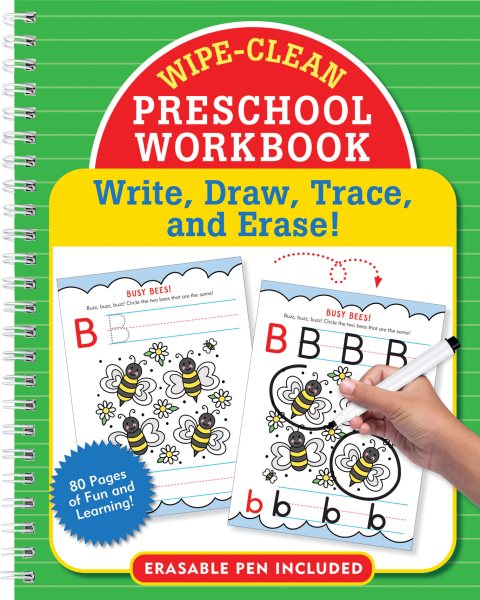 Wipe-Clean Preschool Workbook - Pre-K Practice for Letters, Numbers, and  Fine Motor Skills: Write, Draw, Trace, and Erase!