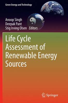 Life Cycle Assessment of Renewable Energy Sources Softcover reprint of the original 1st ed. 2013