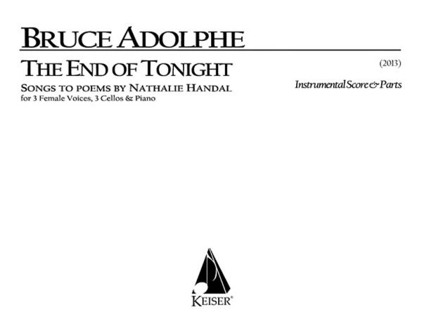 End of Tonight for 3 Female Voices, 3 Cellos and Piano: Full Score for Pianist and Cello Parts