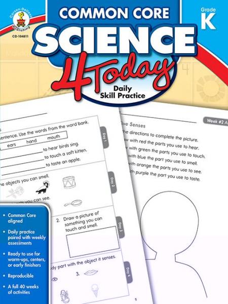 Common Core Science 4 Today, Grade K: Daily Skill Practice