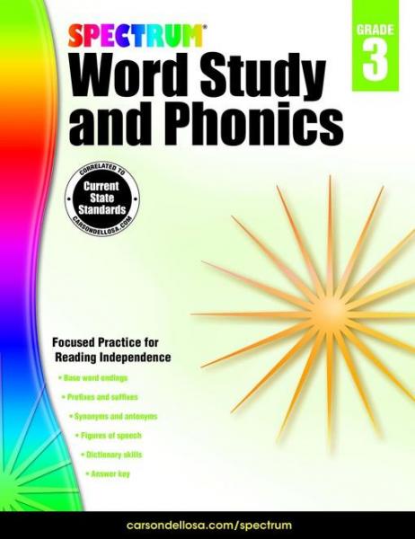 Spectrum Word Study and Phonics, Grade 3
