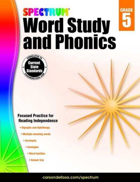 Spectrum Word Study and Phonics, Grade 5