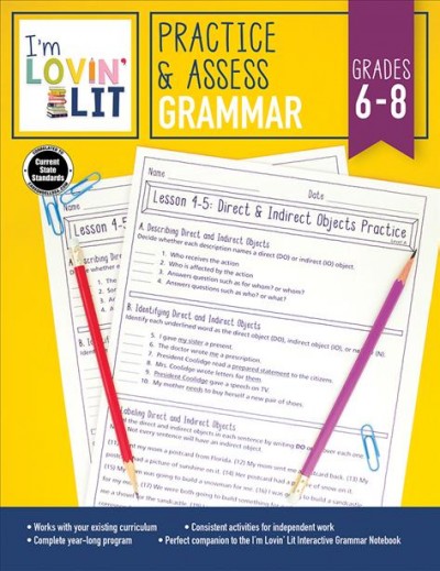 I'm Lovin' Lit Practice & Assess: Grammar, Grades 6 - 8