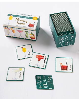 Memory Game: Alcoholic Drinks: A fun, fast-paced, dinner party game for adults, with 60 cards in a  plastic-free box