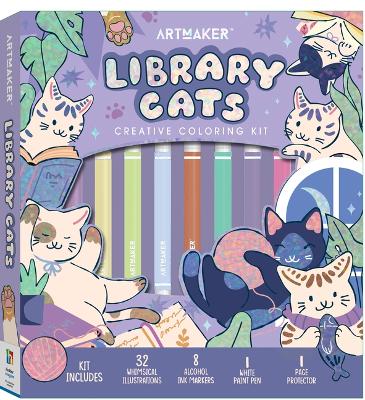 Art Maker Books & Cats Coloring Kit