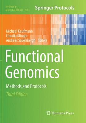 Functional Genomics: Methods and Protocols Softcover reprint of the original 3rd ed. 2017