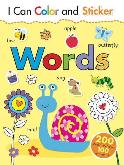 I Can Color and Sticker: Words