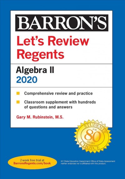 Let's Review Regents: Algebra II 2020