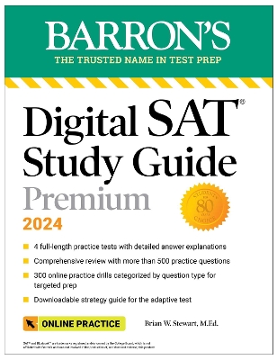 Digital SAT Study Guide Premium, 2024: 4 Practice Tests plus Comprehensive  Review plus Online Practice
