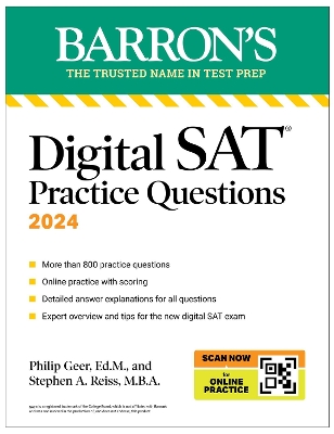 Digital SAT Practice Questions, Fourth Edition: More than 800 Questions for Digital SAT Prep 2025 + Tips + Online Practice