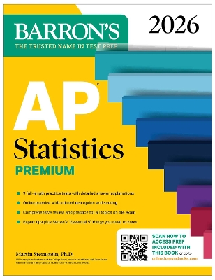 AP Statistics Premium, 2026: Prep Book with 9 Practice Tests plus Comprehensive  Review plus Online Practice
