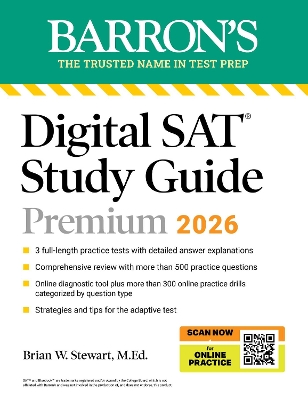 Digital SAT Study Guide Premium, 2026: 3 Practice Tests plus Comprehensive  Review plus Online Practice