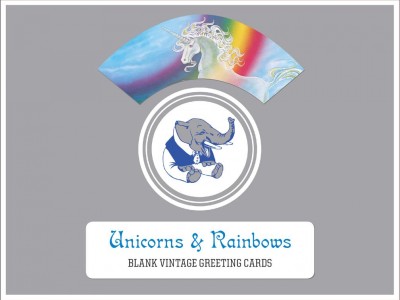 Unicorns and Rainbows Vintage Boxed Cards.