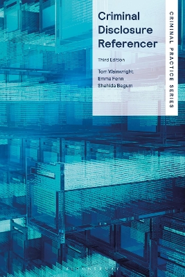 Criminal Disclosure Referencer 3rd edition