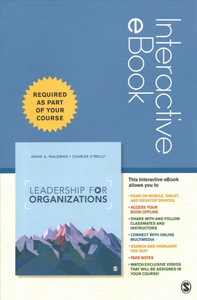 Leadership for Organizations - Interactive eBook