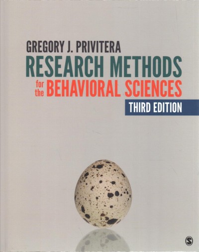 Bundle: Privitera: Research Methods for the Behavioral Sciences 3e  (Hardcover) plus Privitera: Student Study Guide with Ibm(r) Spss(r) Workbook for Research Methods for the Behavioral Sciences 3e (Paperback)