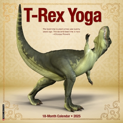 T-Rex Yoga 2026 12 X 12 Wall Calendar