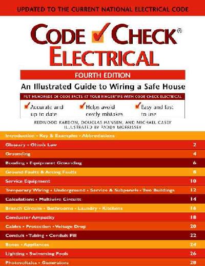 Code Check Electrical: An Illustrated Guide to Wiring a Safe House 4th ed.