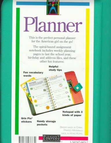 American Girl Planner Teal
