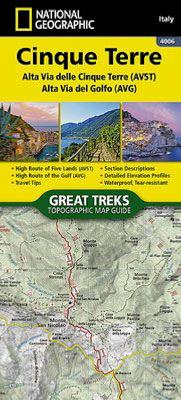 Cinque Terre High Path Av5t Map 2024th ed.