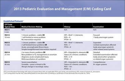 2013 Evaluation and Management (E/M) Quick Reference Coding Card First Edition, New ed.