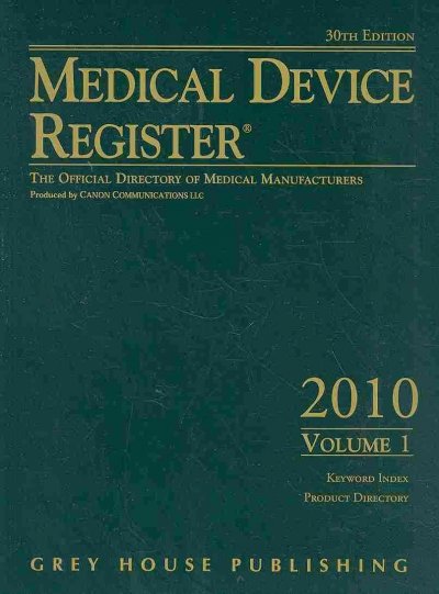 Medical Device Register 30th 2010 ed.