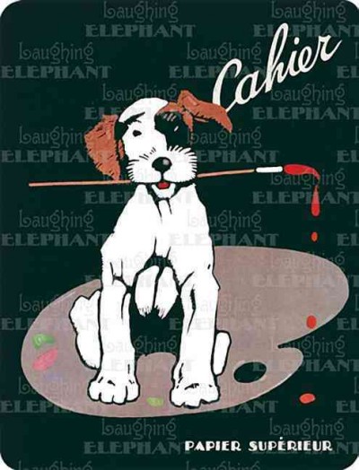 Painting Dog French Notebook