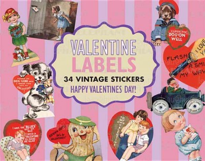 Valentine Stickers: 30 Vintage Stickers