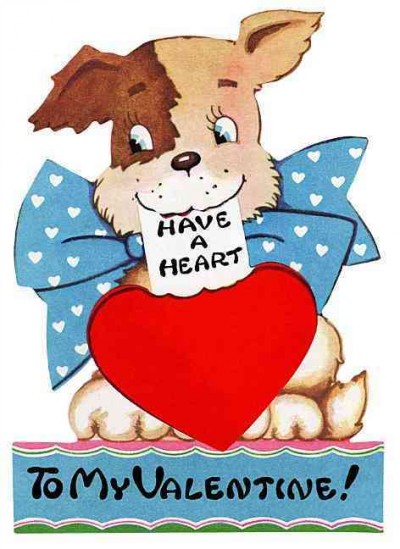 Dog with Bow Tie Valentine - Greeting Card