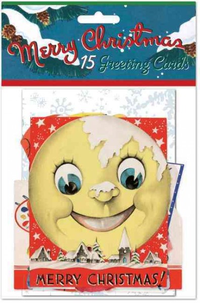 Vintage Christmas Cards Pack: (15 Greeting Cards with Envelopes)