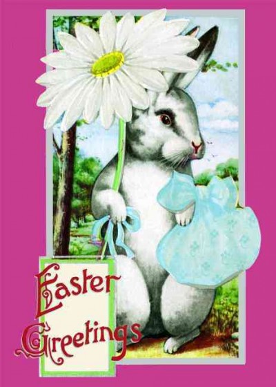 Easter with Daisy Blank Easter Card