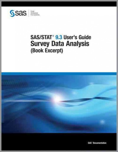 SAS/STAT 9.3 User's Guide: Survey Data Analysis (Book Excerpt)