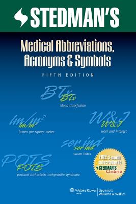 Stedman's Medical Abbreviations, Acronyms & Symbols 5th edition