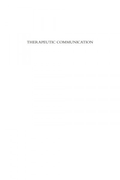 Therapeutic Communication: Knowing What to Say When