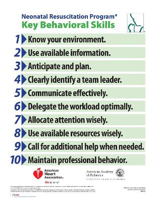 NRP Behavioral Skills Poster 7th Revised edition