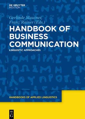Handbook of Business Communication: Linguistic Approaches