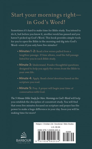 5-Minute Bible Study for Men: Mornings in God's Word