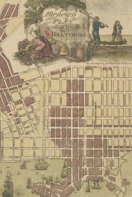 Baltimore, Maryland Vintage Map Field Journal Notebook, 50 pages/25 sheets,  4x6