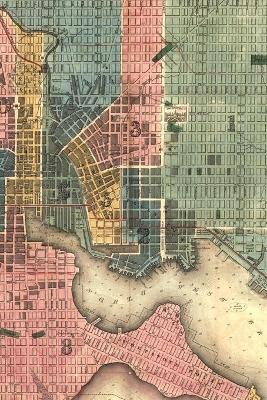 Baltimore, Maryland Vintage Map Field Journal Notebook, 50 pages/25 sheets,  4x6